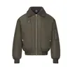 Jaqueta Puffer de Inverno Urso Mágico Quente Gola de Pelo Casaco de Algodão Jaqueta Baseball Curta Roupa Acolchoada Estilo Motociclista Casaco de Algodão Americano