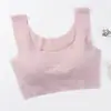 Geração Japonesa Seda de Gelo adesivo sem costura sem fio cor sólida sutiã esportivo feminino yoga dormir roupa íntima