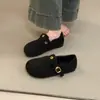 Zapatos Birkenstock aterciopelados para mujer 2026 otoño e invierno nuevos zapatos sin cordones zapatos perezosos añadidos mocasines cálidos de algodón zapatos de algodón Birkenstock