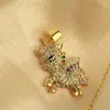 Nueva Moda para Mujer Joyería Cobre Incrustado Circonita Lindo Animal Colgante DIY Todo Fósforo Accesorios para Mujer Regalo de Vacaciones