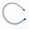 Diadema con espiral de hierro estilo coreano con cabeza de aceite, de metal negro, para hombres y mujeres, con ondas, para el cabello, deportiva, con pinza para el cabello