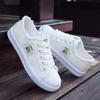 Zapatos de Lona Nuevos Primavera 2024 Zapatos de Estudiante Mujer Estilo Coreano Estilo Hong Kong Zapatos Blancos Versátiles Zapatos de Borrego Venta al por mayor
