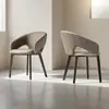 Cadeira de jantar minimalista italiana com encosto de metal, cadeira de sala de estar de alta qualidade, banqueta para casa, cadeira de hotel, mesa e cadeiras de jantar para restaurante