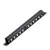 Rack de gabinete 1U 19 polegadas 24 velocidades 48 portas tipo rack horizontal Calha de cabos rack para cabos de rede organizador de cabos metálico