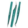 Pinzas para Pestañas Postizas para Principiantes Kit Completo Herramientas Profesionales Injerto de Precisión Tipo Principiantes Pinza Dorada de Pluma