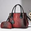 Nova Bolsa Feminina Moda Europeia e Americana Bolsa de Mão Grande Capacidade Padrão Crocodilo Bolsa Feminina Bolsa de Ombro Transversal bolsas