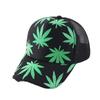 Boné de rede Trucker, boné de pesca, boné de beisebol com estampa de folha de bordo e esponja para homens e mulheres, chapéu de língua de pato para o verão com rede para-sol