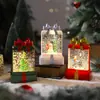 Decoraciones navideñas lámpara de cristal brillante adornos nuevo Papá Noel luz nocturna bolsa de regalo de Navidad luz de viento pequeña