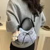 Bolsa de Mano Dulce con Lazo al por Mayor para Mujer, Bolso Pequeño Fresco de Gama Alta, Bolso de Hombro, Bolso Tote de Nicho