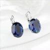 Pendientes Transfronterizos Europeos y Americanos, Pendientes de Piedras Preciosas de Colores de Lujo Ligero de Nicho para Mujer, Pendientes de Diseño de Moda Tendencia con Diamantes