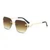 Gafas de Sol Sin Montura Nuevas Transfronterizas para Mujer, Montura Grande de Moda, Adelgazantes, Anti-UV, Gafas de Sol de Gama Alta al por Mayor Amazon