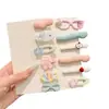 Pinzas para el pelo dulces y lindas para niños, accesorios para el pelo de dibujos animados con lazo para niñas, pinzas versátiles para el flequillo lateral para niñas pequeñas