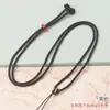 Lanyard de nudo de piña hecho a mano DIY cuerda de hilo de maíz de cristal jade dorado collar cuerda venta al por mayor lanyard de marea nacional para hombres y mujeres