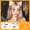 Pegatinas de Tatuajes de Color para Halloween Transfronterizos Divertidas Pegatinas de Cara de Dibujos Animados para Fiesta Nuevo Maquillaje Temporal Pegatinas de Terror Impermeables
