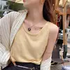 Chaleco de Algodón y Lino 2025 Nuevo Seda de Hielo Blanco Top Holgado Base de Algodón Rústico Tirante Pequeño Ropa de Abrigo de Verano para Mujer
