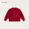Roupa Infantil Youbao Outono Vermelho Roupas Tricot Meninas Suéteres de Menina Blusas Infantis Jaqueta Cardigã Crianças Grandes
