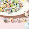 Al por mayor 16 mm Tema Navideño Papá Noel Árbol de Navidad Alce Panda Cuentas Sueltas Pulsera de Cuentas Adornos de Cuentas para DIY