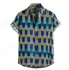 Camisa masculina especial plus size europeia e americana transfronteiriça quente com estampa digital 3D, manga curta, bolso, casual, gola polo