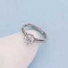 Anillo de Plata de Ley S925 de Cinco Garras para Mujer Estilo Coreano Novedad Lujo Ligero Nicho Temperamento Suave Anillo de Dedo para Novia