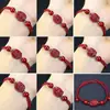 Pulsera Trenzada de Cuerda para la Mano Zodiaco de los Ocho Guardianes de Cinabrio para Hombres y Mujeres Arena Púrpura Dorada de Alto Contenido Cuerda para la Mano del Buda Protector