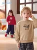 [Novo Produto] Moletom Grosso Infantil Outono Novo Estilo Tops para Meninos Roupas de Bebê com Forro de Fleece para Meninas de 3 Anos