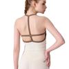 Colete de Yoga Feminino Estilo Coreano Costas Bonitas Cor Contrastante Bojo Fixo Absorvente de Suor Secagem Rápida Sutiã Esportivo Fitness Sutiã de Treinamento de Dança
