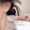 Brincos de Pérola em Prata S925 para Mulheres, Luxo Leve, High-End, Nicho, Populares, Brincos Versáteis, Joia de Orelha Única e Bonita, Brincos