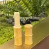 Tubo de Batom em Madeira de Bambu Estilo Chinês com Borla, Tubo Herbal Erva Roxa, Tubo de Batom, Tubo Vazio DIY com Logo