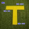 Pegatinas de Posicionamiento Cuadradas Marcadores de Cancha de Fútbol Baloncesto Tenis Marcadores en Forma de L Pegatinas de Piso Línea Punto de Referencia en Ángulo Recto
