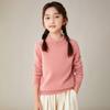 Roupas de Ano Novo para Crianças Suéter de Caxemira para Crianças Espessado Meia Gola Alta Roupas para Meninas Suéter de Malha Outono e Inverno para Meninos Suéter de Cor Sólida