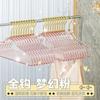 Gancho acrílico para mujer sin costuras para el hogar transparente de plástico tienda de ropa lindo cristal polvo dorado tendedero al por mayor