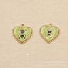 Joyería DIY directa de fábrica, oso de color, corazón de amor, corazón de melocotón, accesorios de aleación, pendientes, pulsera, llavero