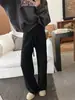 Liquidación Especial Sin Devoluciones ni Cambios Pantalones Casuales de Punto Texturizado a Rayas Estilo Coreano para Mujer