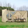 Fábrica de origem para-vento externo, tela portátil para camping, piquenique e visualização, tela de proteção para churrasco, para-vento
