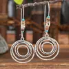 Aretes Largos Vintage Populares Bohemios en Forma de Gota Moda Creativa Campanas Aretes Acrílicos Turquesa para Mujer