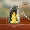 Pingente de Cristal Amitabha Esculpido Mãe Verde Manjusri Colar Unissex Mil Mãos Guanyin Pingente de Aço Titânio
