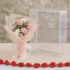 Flores Tejidas a Mano Clavel Tejido Flor de Lana Tejida Rosa Caja de Regalo Día de la Madre Flor Terminada Regalo