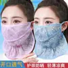 Mascarilla de Seda de Hielo para Mujer, Estilo Ligero de Verano, Protección Solar, Transpirable, Ciclismo al Aire Libre, Parasol, Se Puede Abrir, Lavable