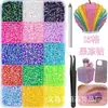 Em Estoque Atacado Conjunto de Cores Mistas com 40 Compartimentos Strass de Resina com Fundo Plano 3mm Acessórios para Unhas Artesanais DIY Acessórios para Roupas