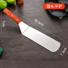 Pala de pizza de acero inoxidable al por mayor, pala para filetes, pala para freír, herramienta de mano para cocinar panqueques teppanyaki, pala para freír pasteles.