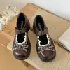 Mujeres 2026 con Zapatos de cuero Mary Janes Lolita falda estilo japonés Otoño Zapatos de cuero JK Tacón grueso Zapatos de tacón único Estilo nuevo Encaje