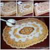 Lote pequeño mixto al por mayor de fábrica mantel con estampado en caliente posavasos de PVC alfombrilla para mesa de café 30*45 multi-patrón