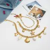 Pulsera Wanxing Estilo Europeo y Americano Acero Inoxidable Chapado en Oro de 18 Quilates Temática Oceánica con Conchas y Estrellas de Mar, Bestseller Transfronterizo, No se Desvanece, Pulsera Versátil