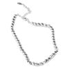 Pulsera de Plata Rota Femenina Masculina Plata 99 Collar de Plata Rota Cuentas Dispersas Diseño de Nicho Pulsera de Plata Plata Rota Varias Cuerdas de Mano
