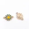 Moda Coreana Joias de Margarida Acessórios Liga de metal Colar Pingente Conector de Pulseira Duplo Pendurado Acessórios DIY Acessórios