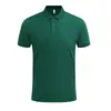 Camisa Polo Personalizada de Seda de Gelo com Ombro Normal, Roupa de Trabalho Masculina, Camiseta Casual Feminina Simples e Versátil com Gola e Manga Curta Fábrica