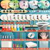 Pacote completo de material para leque de pintura, conjunto completo para fazer pigmento, terno DIY artesanal para crianças, em branco com palavras, leque caseiro por atacado