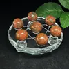 Placa de matriz de siete estrellas de bola de cristal de piedra natural transfronteriza adornos de feng shui logo de mineral de piedra original pulido adornos para el hogar sala de estar porche