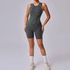 Venta Caliente Transfronteriza LULU Mismo Estilo Color Cruzado Ajustado Traje Todo en Uno Deporte Fitness Belleza Espalda Traje Deportivo de Fitness