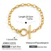 Pulseira Jieding Estilo Europeu e Americano Aço Titânio Joias que Não Desbotam para Mulheres Acessórios de Luxo Leve de Alta Qualidade Colar de Aço Inoxidável Joias 18K